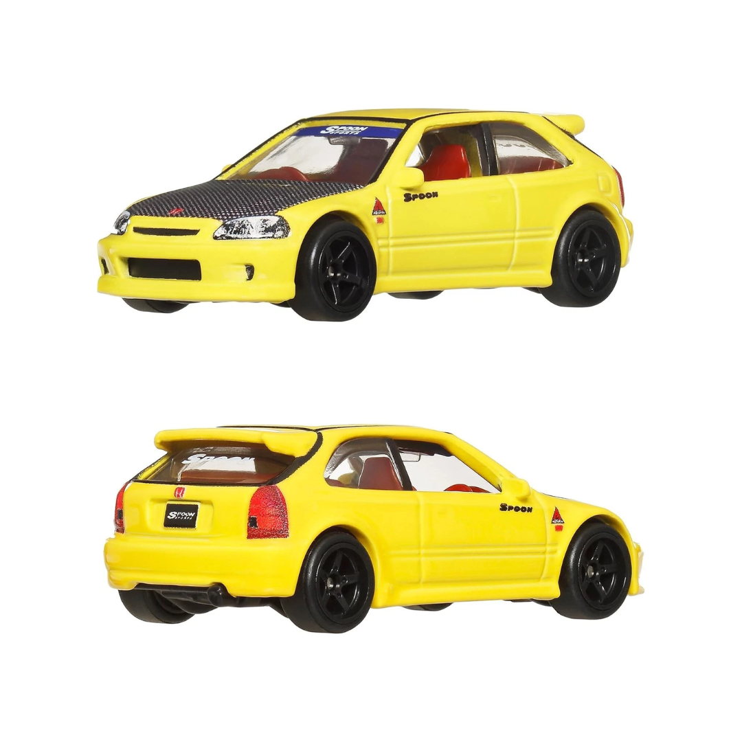 Hot Wheels Premium Car Culture 2 Pack '99 Honda Civic Type R EK9 & Spoon FL5