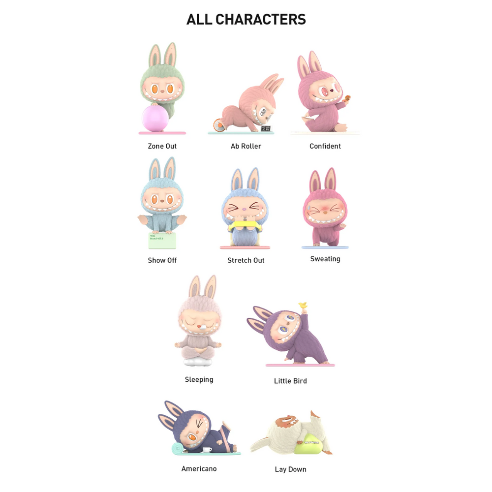 Pop Mart Labubu The Monsters Lazy Yoga Series Single Blind Box