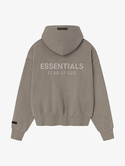 Fear of God Essentials Classic Fleece Zip-Up Hoodie 'Homestead Heather' – back