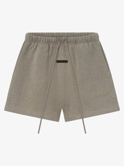 Fear of God Essentials Classic Fleece Sweatshort 'Homestead Heather' – front, flat lay