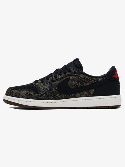 Jordan 1 Retro Low OG 'Laser Black University Red' – inner side