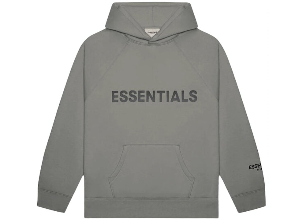 Fear of God Essentials Pullover Hoodie Applique Logo Gray Flannel/Charcoal