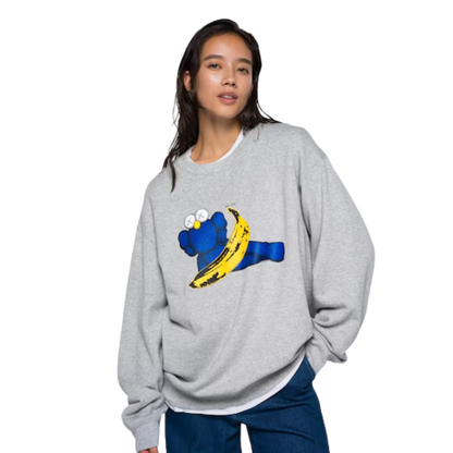 KAWS x Uniqlo Warhol Graphic 472951 Sweatshirt Gray
