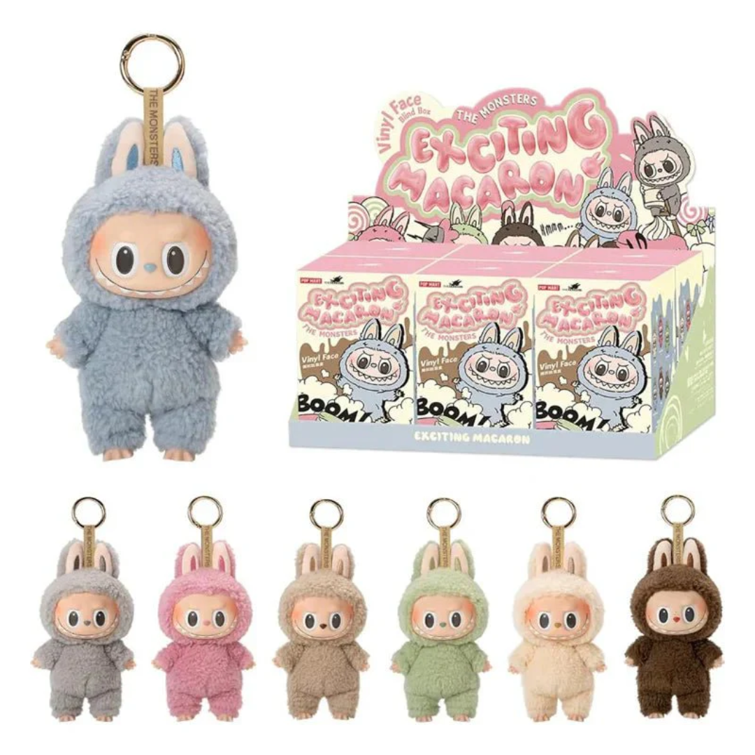 Pop Mart Labubu The Monsters Tasty Macarons Vinyl Plush Pendant Single Blind Box