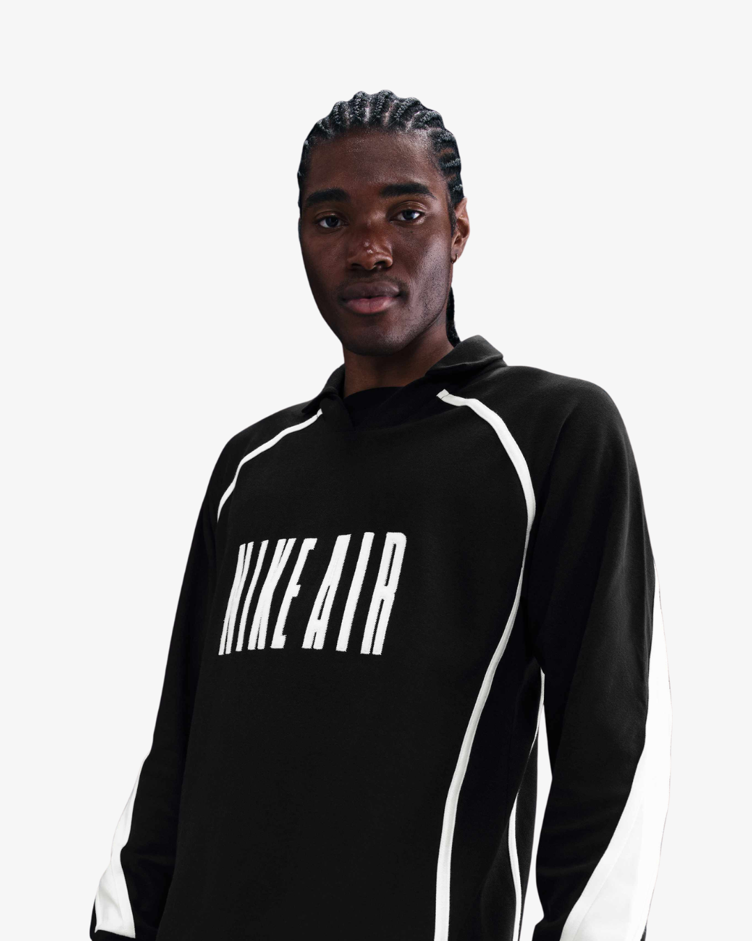 Nike Air Mens Long-Sleeve Football Top - Black/White/White