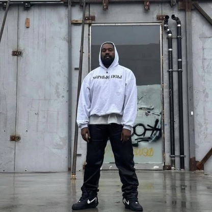 Yeezy Gosha Black Dogs Hoodie Heather Grey