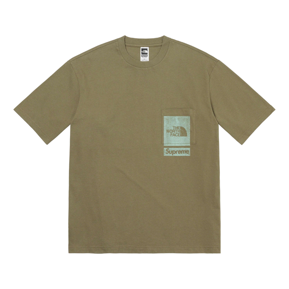 Supreme The North Face Printed Pocket Tee Olive