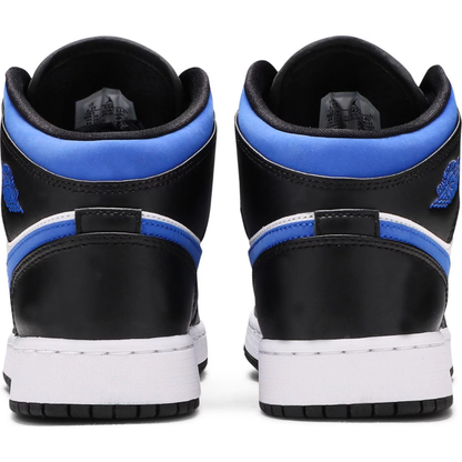Jordan 1 Mid White Black Racer Blue (GS)