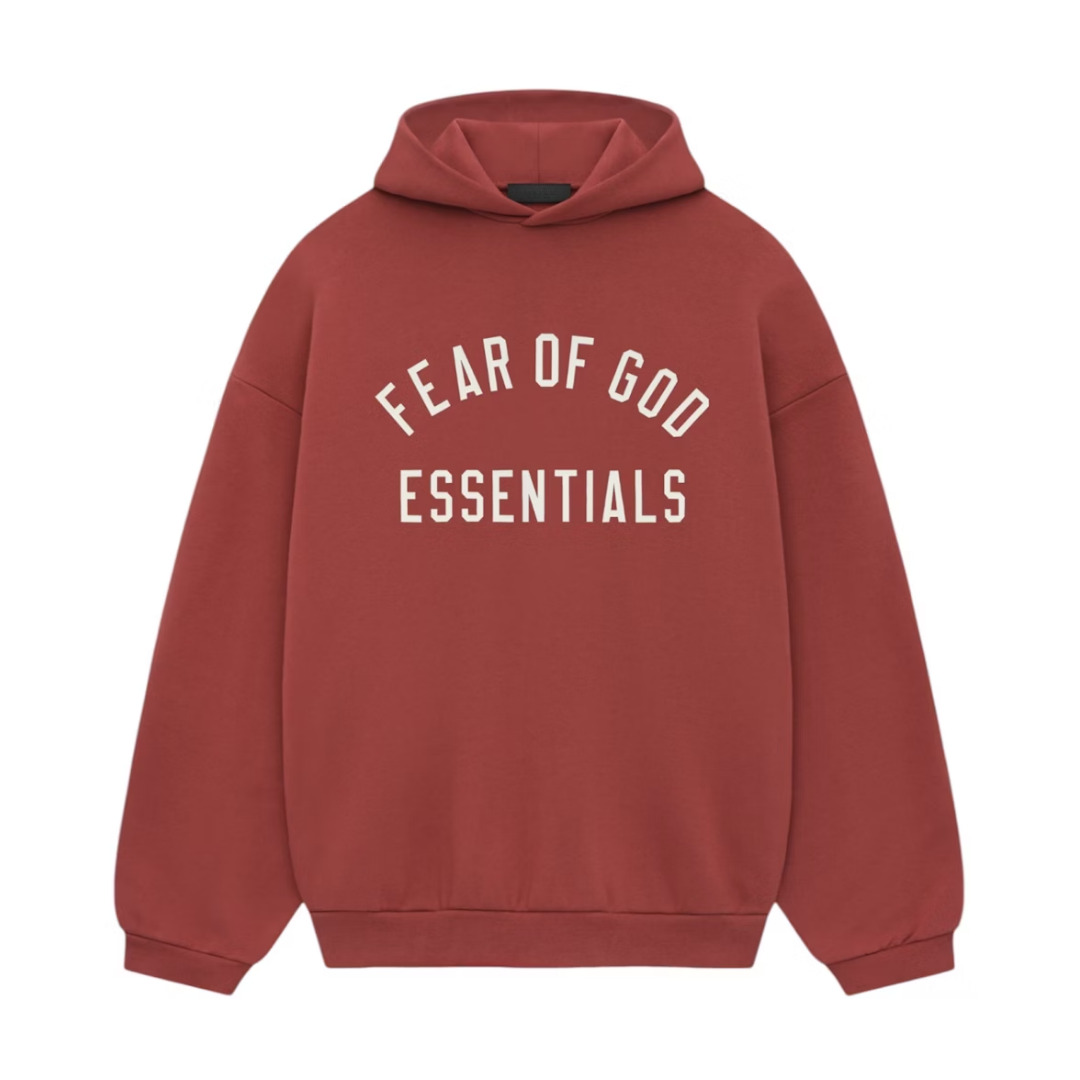 Fear of God Essentials Fleece Hoodie Crimson