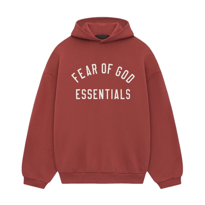 Fear of God Essentials Fleece Hoodie Crimson