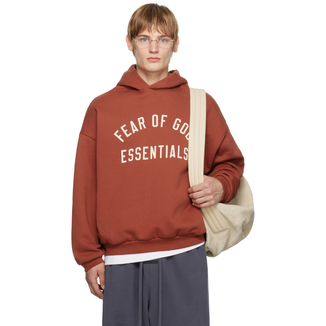 Fear of God Essentials Fleece Hoodie Crimson