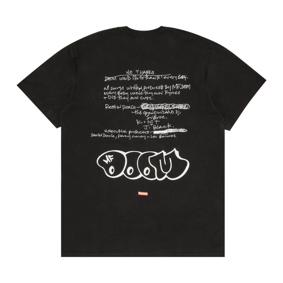 Supreme MF DOOM Tee Black