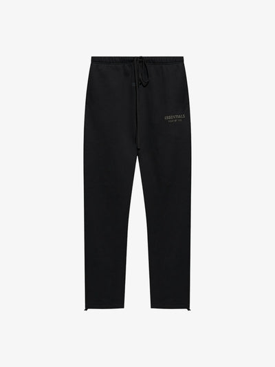 Fear of God Essentials Relaxed Fleece Sweatpant 'Jet Black' – front, flat lay