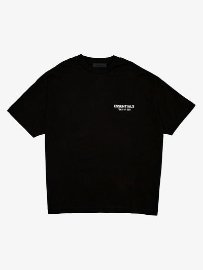 Fear of God Essentials Jersey Crewneck T-Shirt 'Black' – front three-quarter