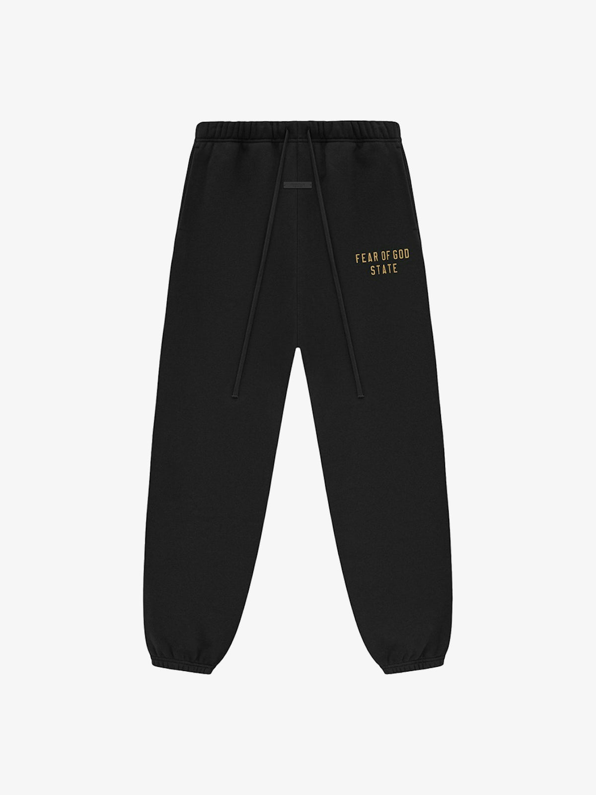 Fear of God Essentials Fleece Essential Sweatpant 'Black' – front, flat lay