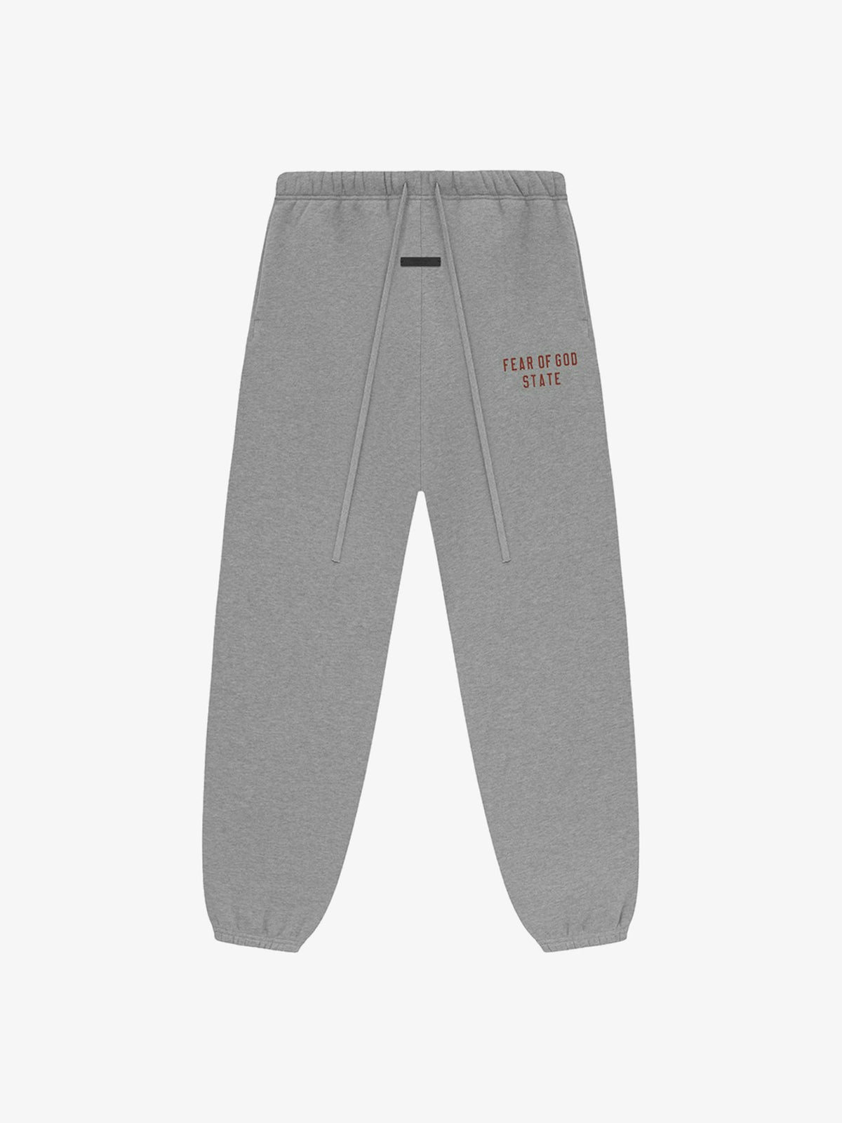 Fear of God Essentials Fleece Sweatpant 'Dark Heather' – front, flat lay