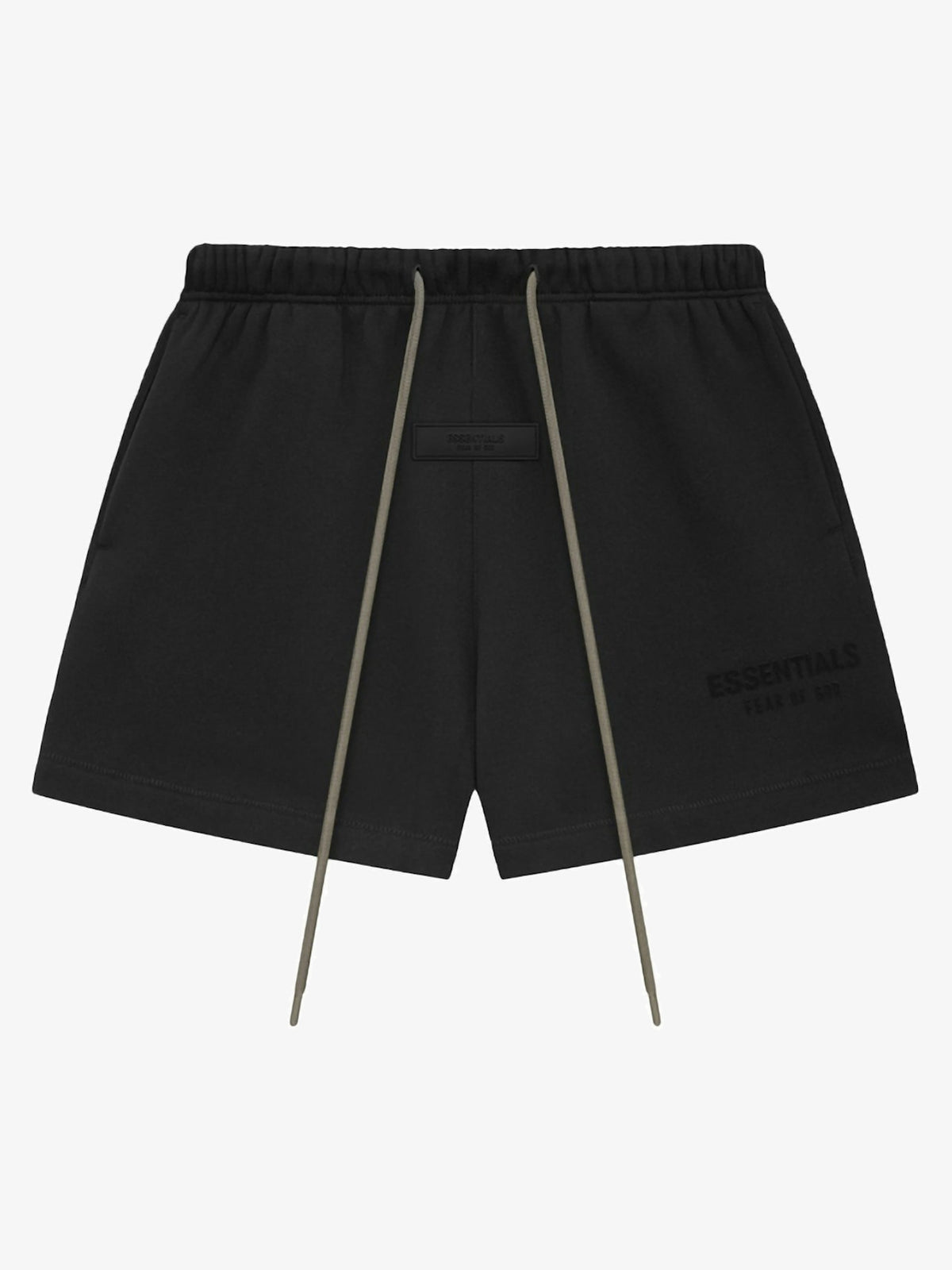 Fear of God Essentials Core Collection Sweatshort 'Black' – front, flat lay