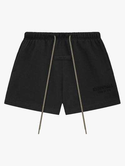 Fear of God Essentials Core Collection Sweatshort 'Black' – front, flat lay