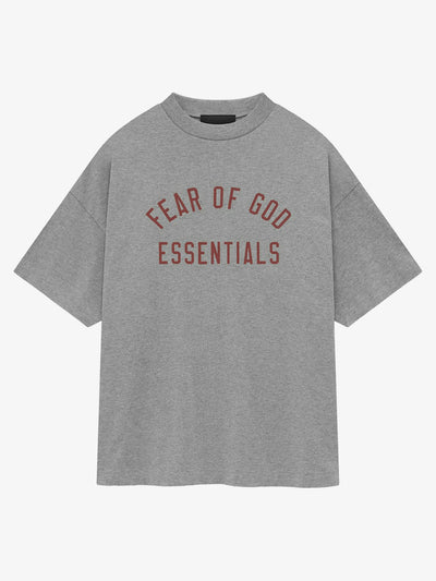 Fear of God Essentials Jersey Crewneck Tee 'Dark Heather' – front, second view