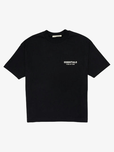 Fear of God Essentials Classic Short Sleeve Tee 'Jet Black' – front three-quarter