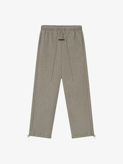 Fear of God Essentials Relaxed Piping Fleece Sweatpant 'Homestead Heather' – front, flat lay