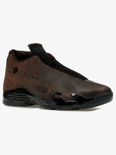 Jordan 14 Retro 'Mowalola Burnt Red' – front three-quarter