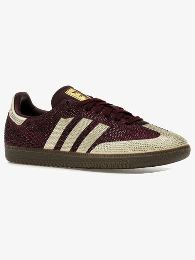 adidas Samba OG 'Rhinestone Maroon Warm Vanilla' (W) – front three-quarter
