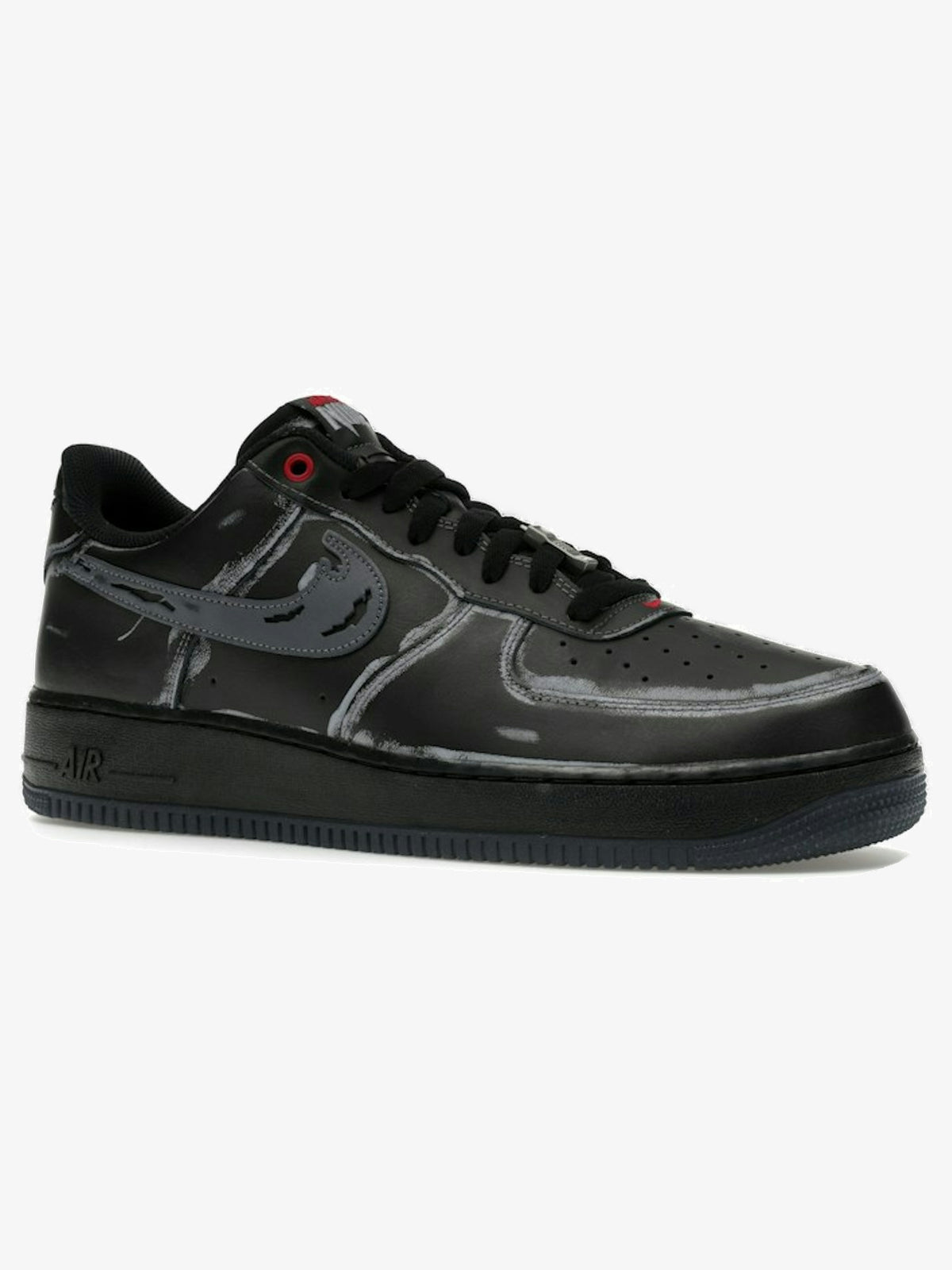 Nike Air Force 1 Low 'Scream Ghostface Black' – front three-quarter