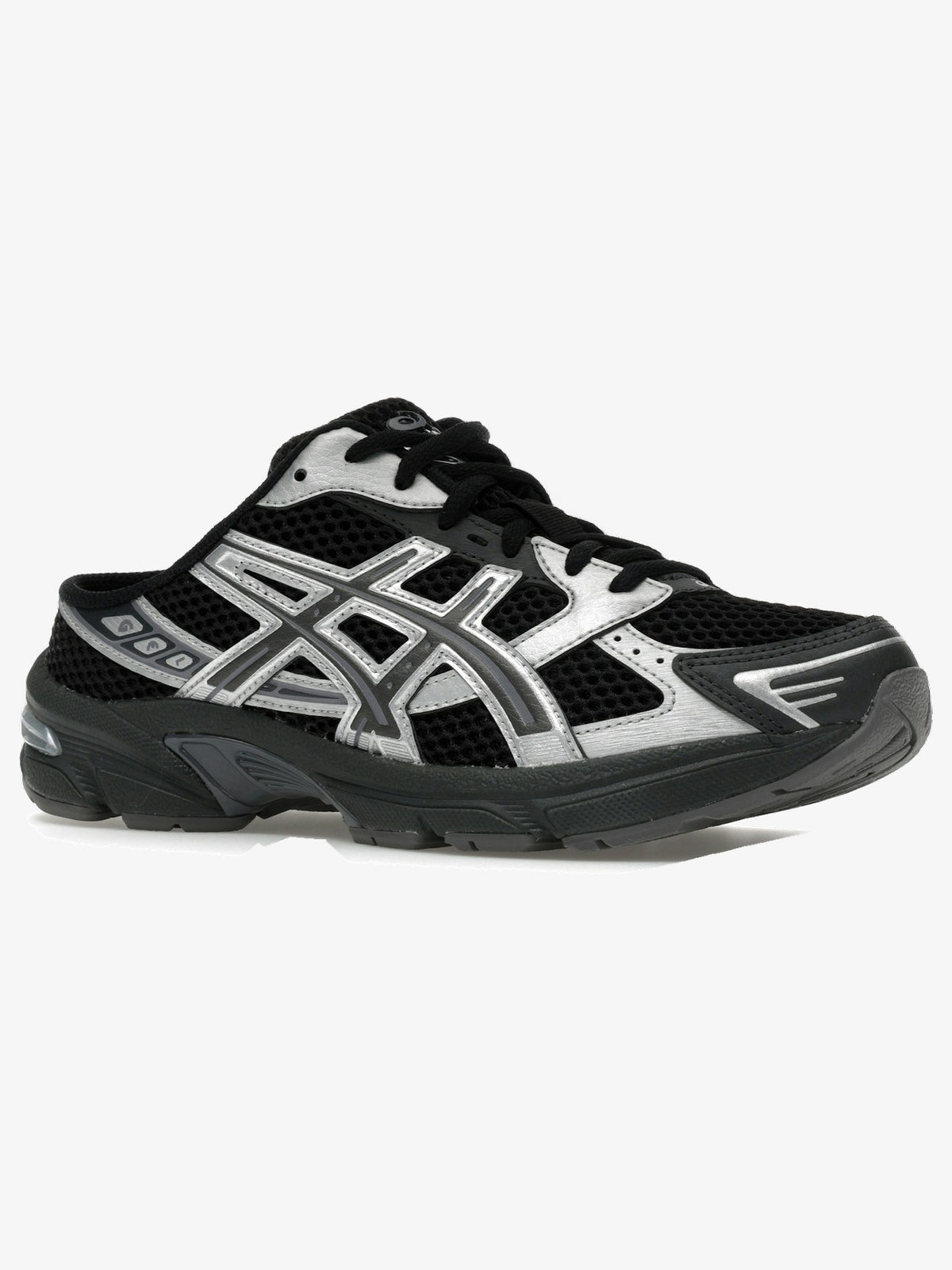 ASICS Gel-1130 Mule 'Black Graphite Grey' – front three-quarter