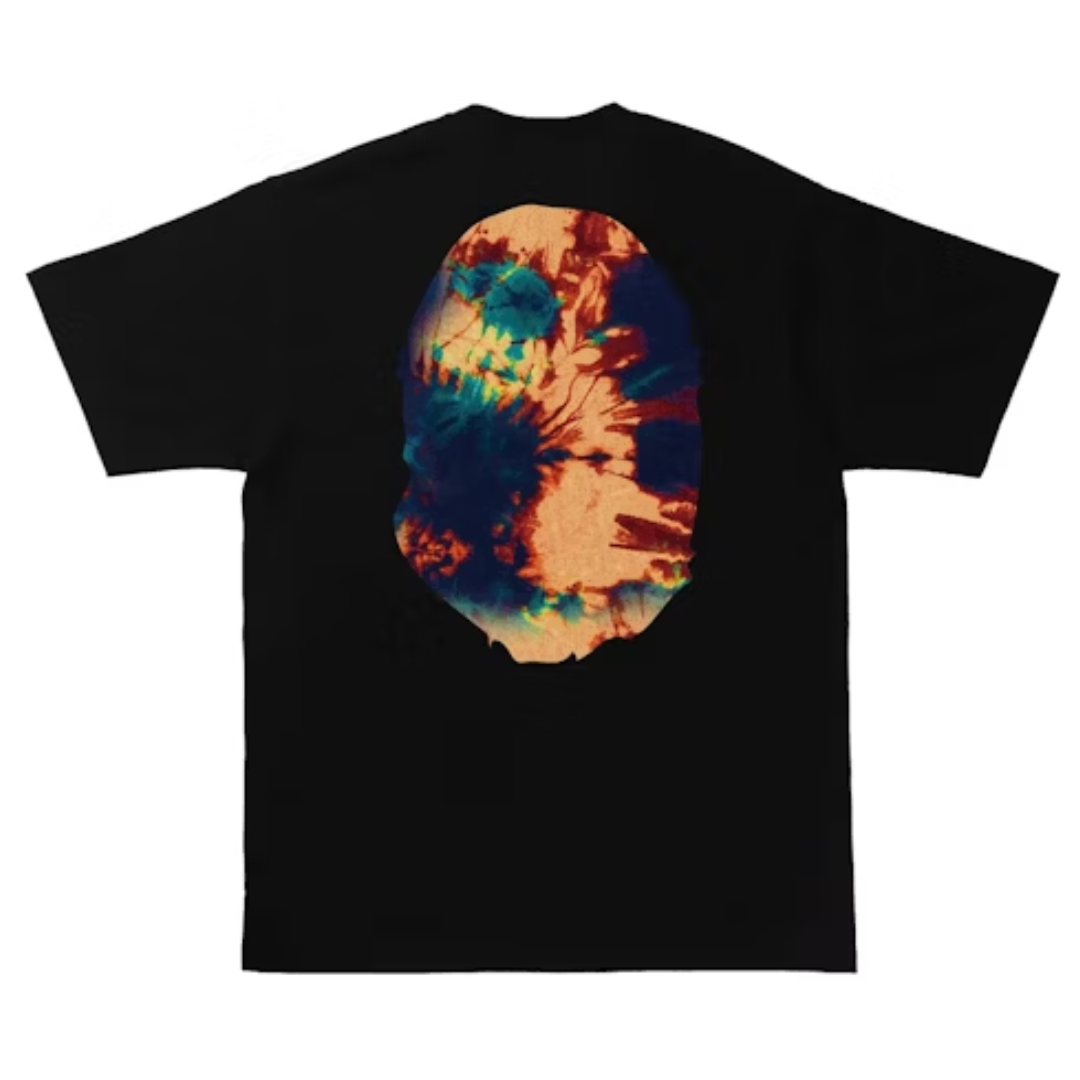 BAPE Tie Dye Big Ape Head Tee Black/Navy