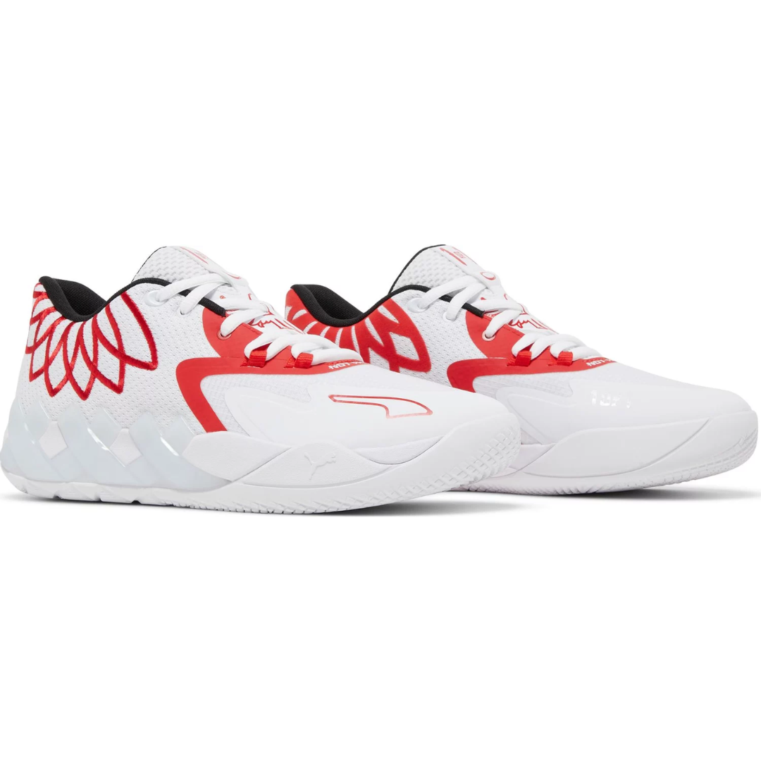 Puma LaMelo Ball MB.01 Lo Team Colors White High Risk Red