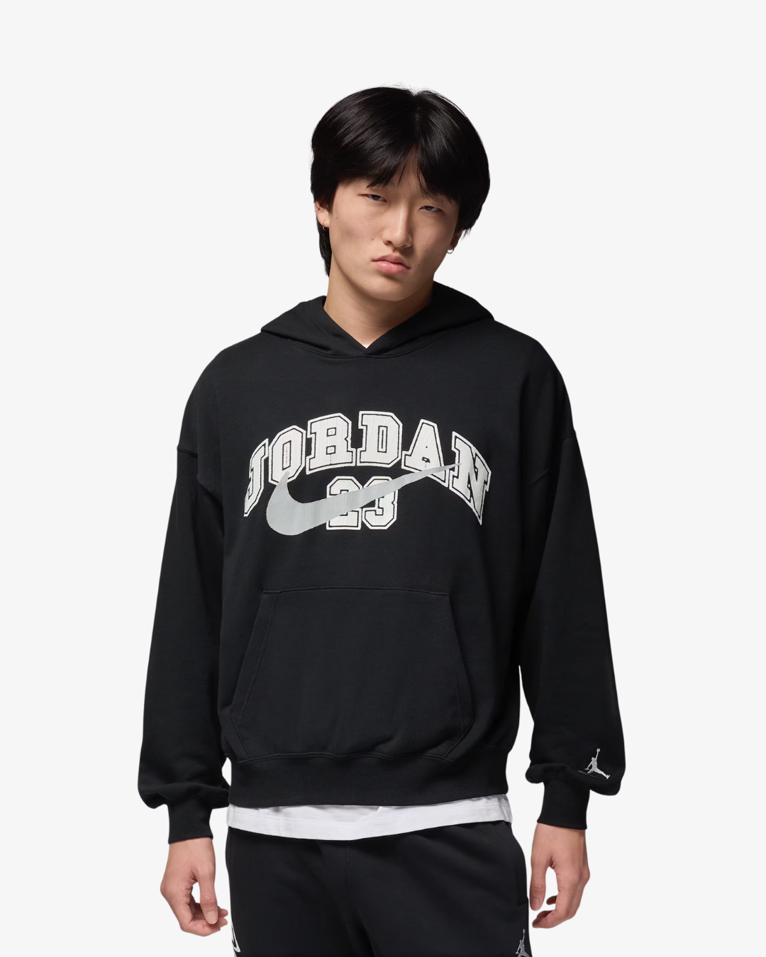 Jordan MVP Mens Oversized French Terry Pullover Hoodie (Black)