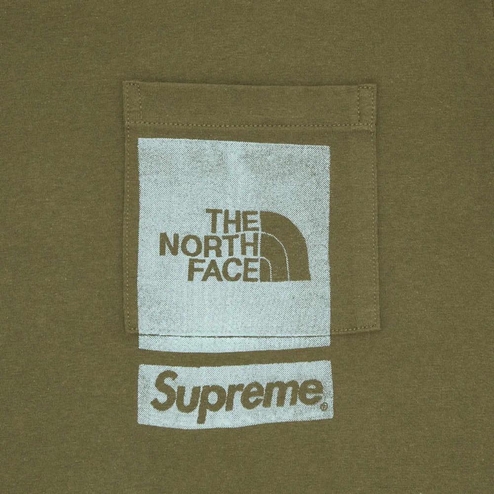 Supreme The North Face Printed Pocket Tee Olive