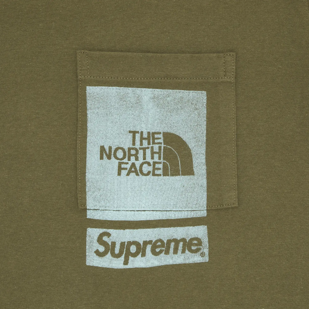 Supreme The North Face Printed Pocket Tee Olive