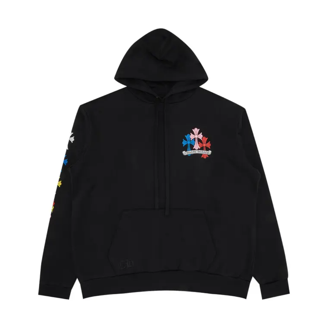 Chrome Hearts Multi Color Cross Hoodie Black