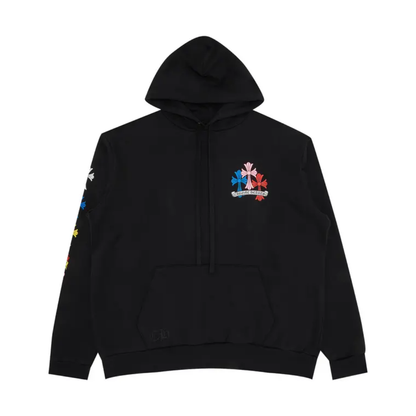 Chrome Hearts Multi Color Cross Hoodie Black