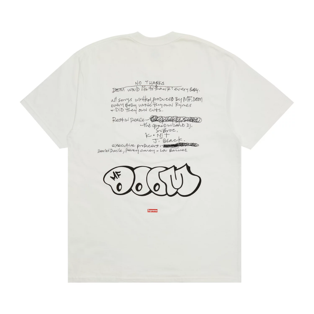 Supreme MF DOOM Tee White