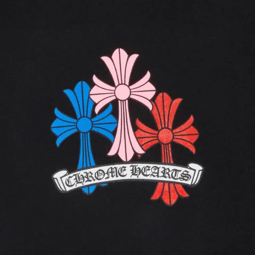 Chrome Hearts Multi Color Cross Hoodie Black