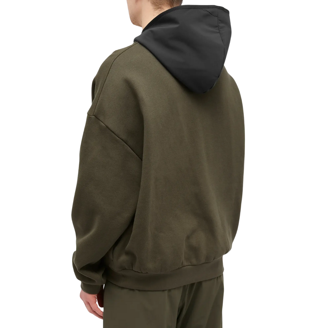 Fear of God ESSENTIALS Men's Spring Nylon Fleece Hoodie Ink/Jet Black
