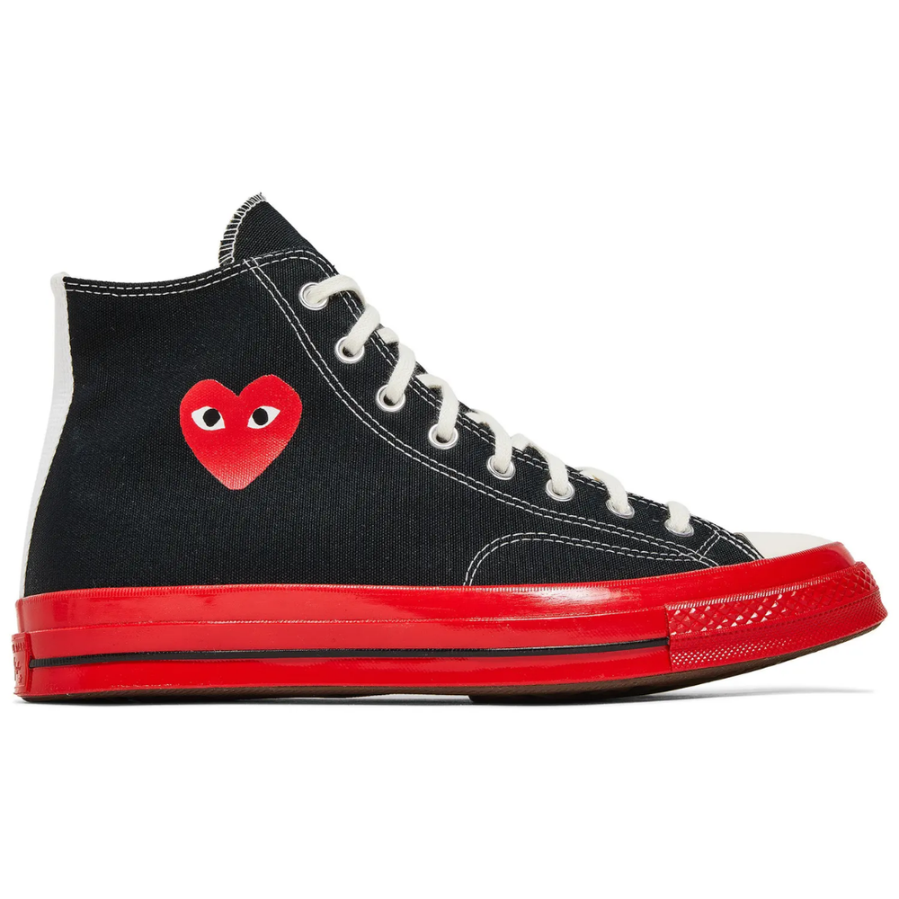 Converse Chuck Taylor All Star 70 Hi Comme des Garcons PLAY Black Red Midsole