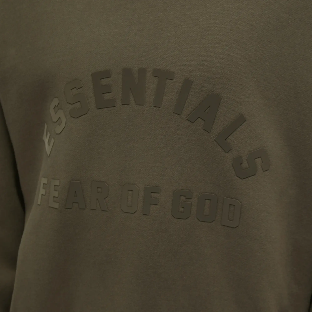 Fear of God ESSENTIALS Men's Spring Nylon Fleece Hoodie Ink/Jet Black