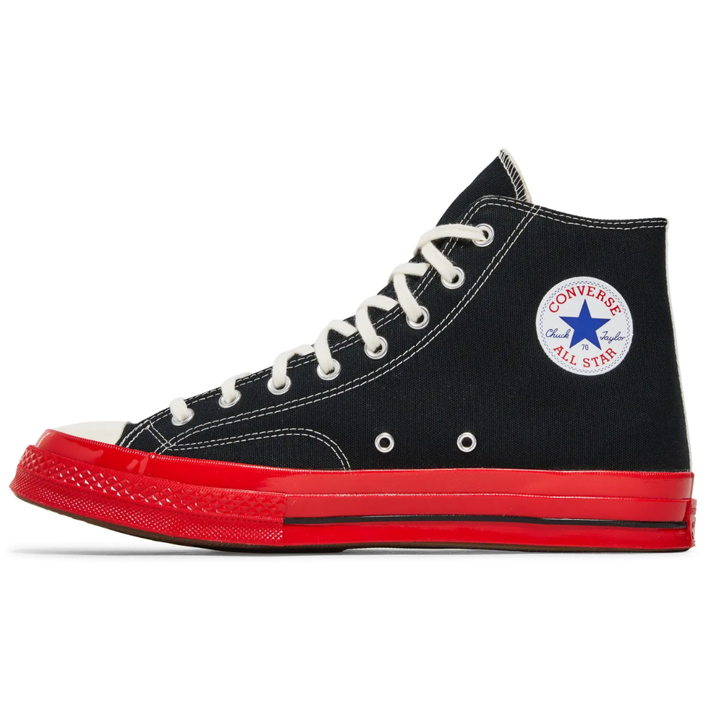 
                      
                        Converse Chuck Taylor All Star 70 Hi Comme des Garcons PLAY Black Red Midsole
                      
                    