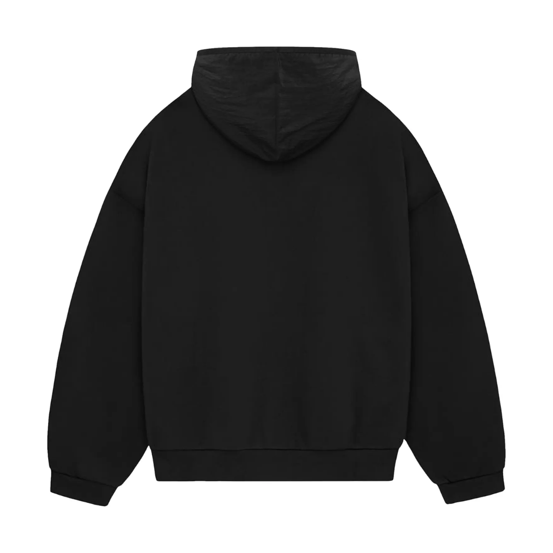 Fear of God Essentials Nylon Fleece Hoodie Jet Black/Jet Black