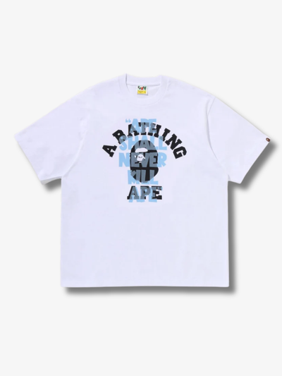 BAPE Ape Shall Never Kill Ape College Relaxed Fit T-shirt White