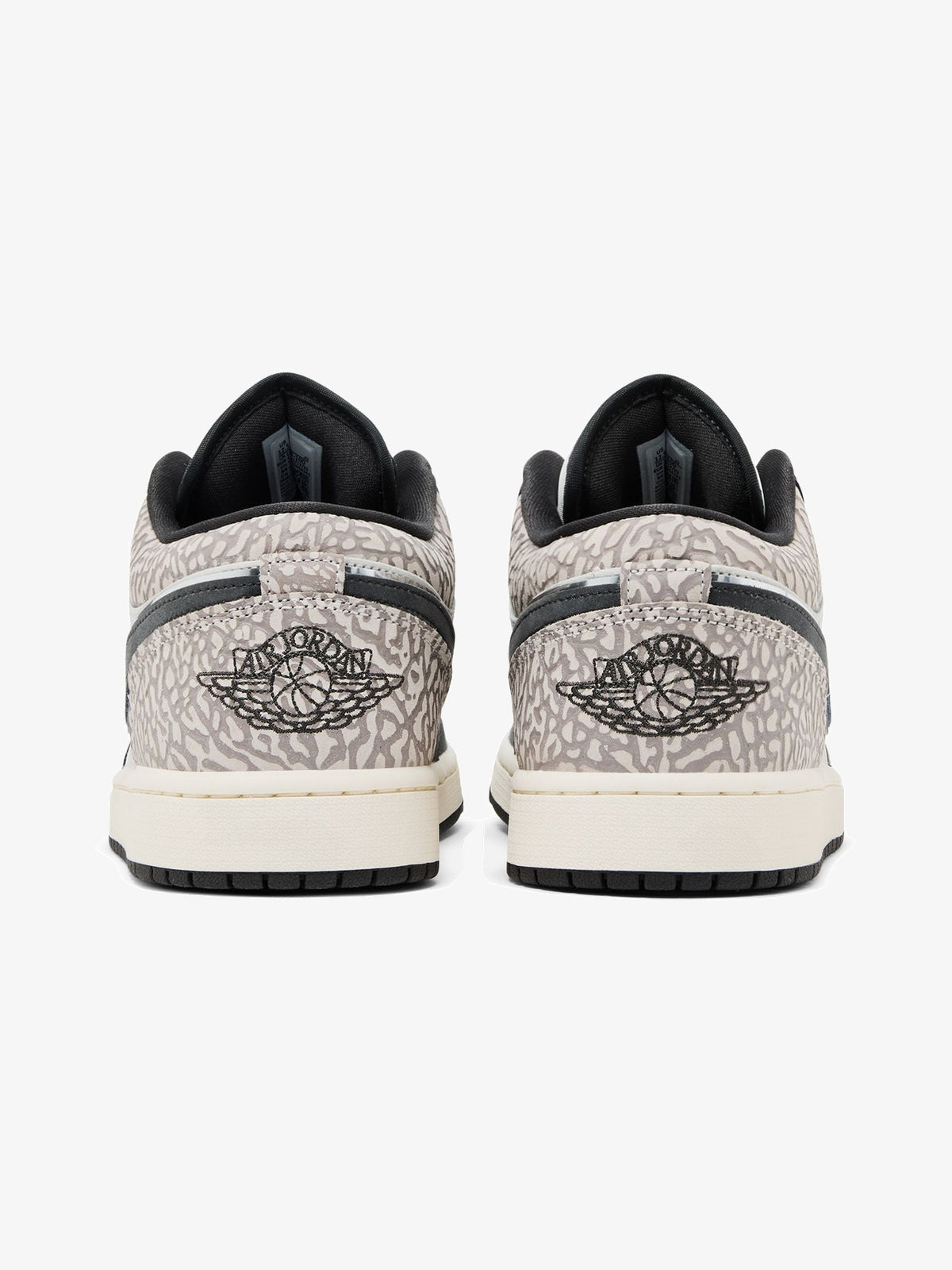 Jordan 1 Low SE 'Sail Deep Pewter Elephent Print' – back