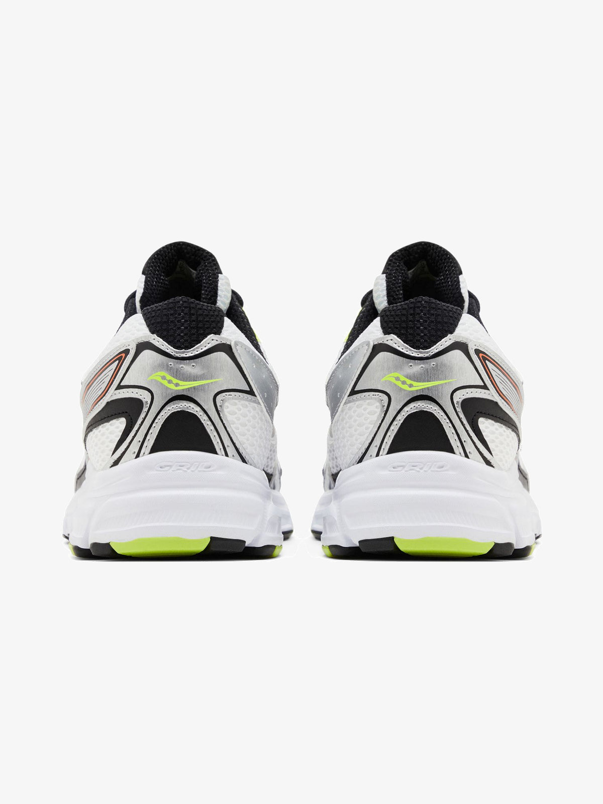 Saucony Grid Ride Millennium 'White Silver Lime Orange' – back