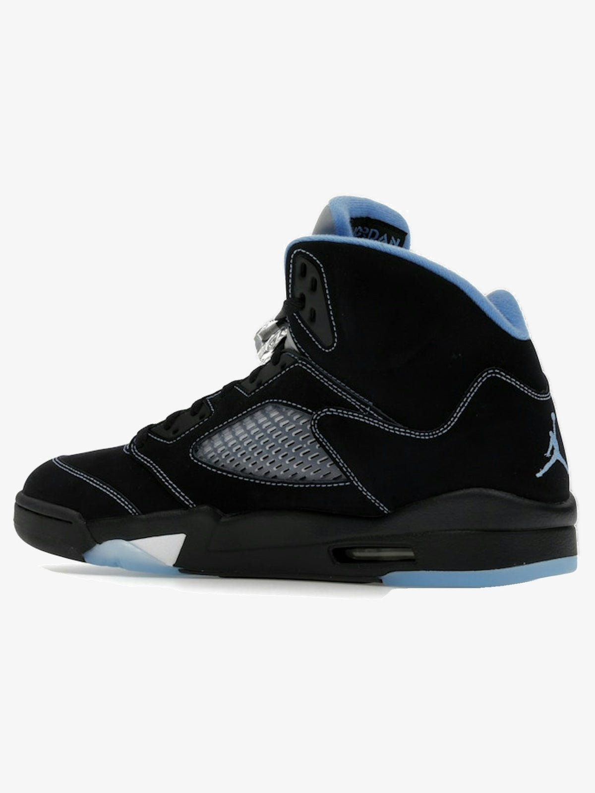 Jordan 5 Retro 'Black University Blue (2026)' – rear three-quarter
