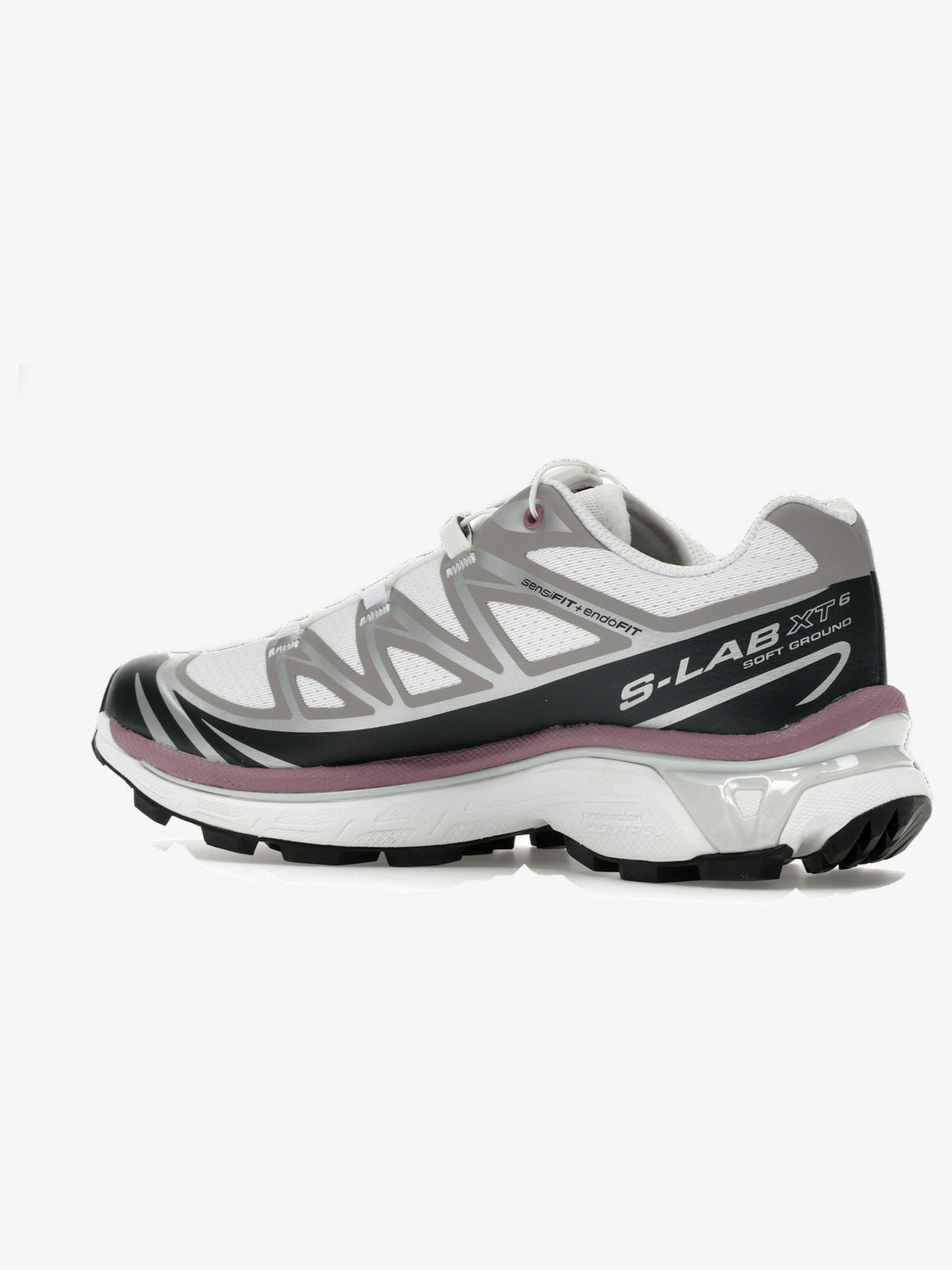 Salomon XT-6 'White Black Dusky Orchid' – rear three-quarter