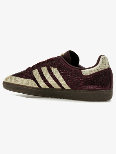 adidas Samba OG 'Rhinestone Maroon Warm Vanilla' (W) – rear three-quarter