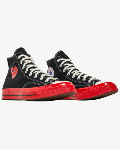 Comme des Garcons Play x Coverse Chuck 70 High Black Red Converse